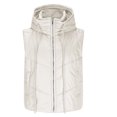 thumbnail image 3 of Brondbend Women's Jackets Women’s Winter Coat Hooded Sleeveless Pocket Zipper Outerwear Solid Color Thick Loose Fit Coats Lady School Tops White, 3 of 6