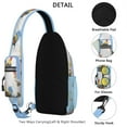 thumbnail image 3 of Animal Gentle giant Nature Baby elephant Crossbody Backpack, Lightweight Sling Bag with Watercolor Floral Artistic Print, 3 of 6