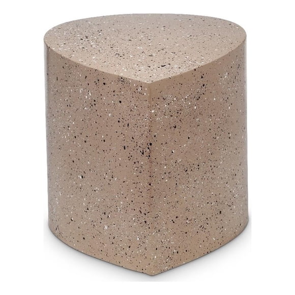 Meridian Furniture Petal Taupe Terrazzo Pattern Iron Metal Coffee Table