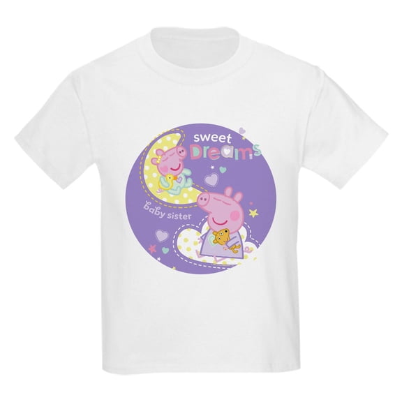 CafePress - Peppa Pig: Sweet Dreams Kids T Shirt - Light Classic Kids Graphic, Short Sleeve T-Shirt, Sizes XS-XL