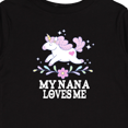 thumbnail image 4 of Inktastic My Nana Loves Me Unicorn Girls Long Sleeve Toddler T-Shirt, 4 of 5