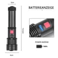 thumbnail image 2 of Rewera Linterna LED 10.000 Lúmenes, Linterna Super Brillante XHP70, Recargable por USB, Linterna Táctica IP67 Impermeable 5 Modos, Camping Senderismo Luz de Supervivencia de Emergencia al Aire Libre, 2 of 6