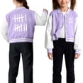 thumbnail image 2 of Curuila Toddler Boys Baseball Jacket Crew Neck Graphic Print Long Sleeve Coat For Kids Spring Autumn Fashion Outerwear Size 11-12 Years, 2 of 3