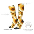 thumbnail image 4 of Hirioo Modern Elegant Sunflower for Adult Stockings Breathable Sock Non-Pilling,Contrasting Color Design, 4 of 6