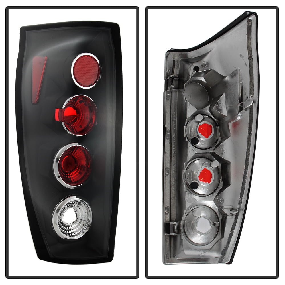 AKKON - For 02-06 Chevy Avalanche Pickup GMT800 Rear Black Tail Lights Brake Lamps Taillamps Replacement