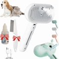 thumbnail image 1 of HAYAN Vip Digital Presence Dog Brush, Vip Digital Presence Pet Spray Hair Removal Comb, All in One Grooming Comb with Water Tank&release Button, With Cleaning Liquid, Pin Comb (White), 1 of 1