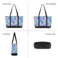 thumbnail image 6 of FORMRS Canvas Laptop Tote Bag for Women with 15.6" Computer Compartments Shoulder Handbag, Neon Starfish Pattern, 6 of 7