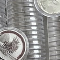 thumbnail image 1 of Boîtes à Pièces Transparentes 100 Pcs 1Oz 40mm Capsules Boîtes Pièces Commémoratives, 1 of 5