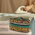 thumbnail image 2 of HELLHERO Travel Iron Holder Bag Protective Sunflower Leopard Print Pattern Portable Travel Iron Organizer, Case Only, 2 of 6