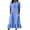 Sky Blue, variant on Bxsruta Womens Casual Dress Short Sleeve V Neck Shirt Dress Midi Ruffle Hem Summer Vacation