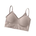 thumbnail image 4 of Blmnix Womens Bra Push Up Cotton Bras Cami Bras Spaghetti Straps Bralette Yellow Balconette Bras for Women, 4 of 5