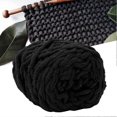 thumbnail image 3 of Single Thick Ice Strip Yarn Needle Knitting Woven Blanket Slipper Line(Black), 3 of 4