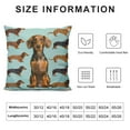 thumbnail image 5 of Orinice Dachshunds Cute Graphic Decorative Throw Pillow Cover for Home Couch Living Room Bed Sofa - Square 1PC 12x12in, 5 of 5