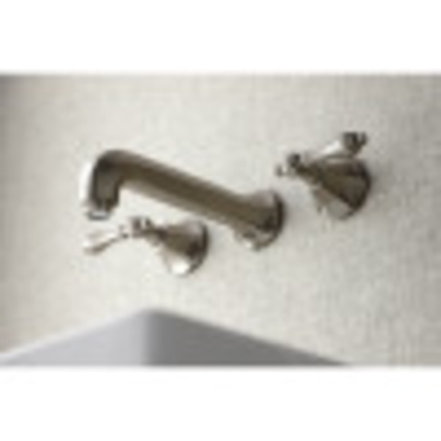 Kingston Brass KS4128AL Metropolitan 2-Handle Wall Mount Bathroom Faucet, Brushed Nickel