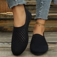 thumbnail image 3 of Women's Hollow Out Ballet Flats Shoes Comfortable Slip On Dress Shoes Lightweight Wide Toe Box Knit Loafers, 3 of 5