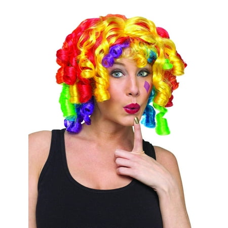 Neon Clown Wigs - Cutie Pie Clown Wig Adult Halloween Costume Accessory