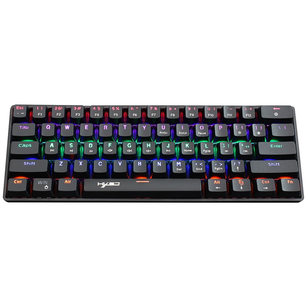HXSJ V900 Wired 61key Compact Mechanical Keyboard RGB Backlit Keyboard