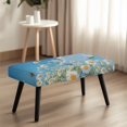 thumbnail image 2 of Jiueut Butterfly Daisy Pattern Bench Covers for Dining Room, Dustproof Rectangle Dining Chair Slipover Easy to Clean Bench Seat Protection for Dining Room, Kitchen, Bedroom, 2 of 7