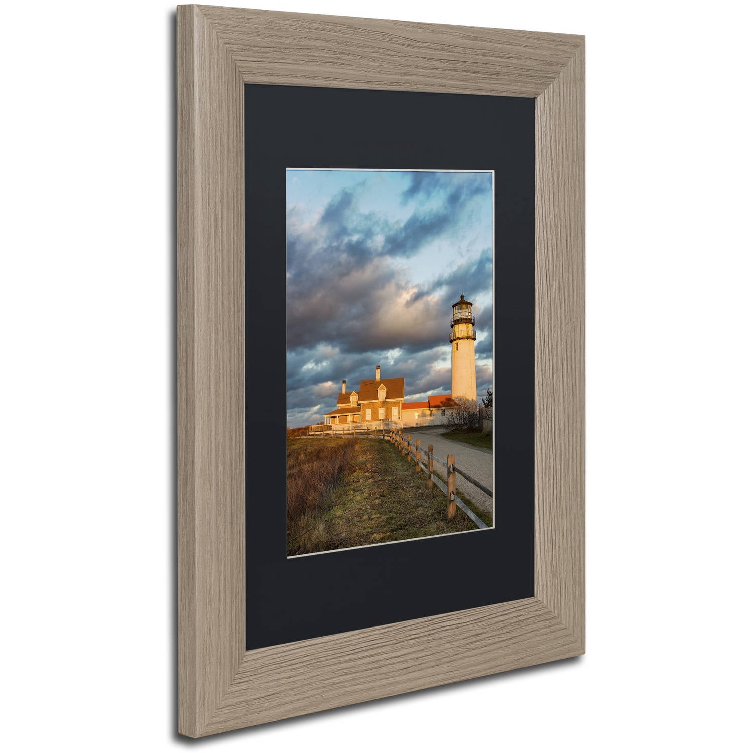 Trademark Fine Art "Windy Point" Canvas Art by Michael Blanchette Photography Black Matte, Birch Frame