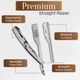 thumbnail image 6 of 100 BLADES + Facón Professional Marble Straight Edge Barber Razor - Salon Quality Cut Throat Shavette, 6 of 9