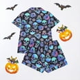 thumbnail image 2 of RMGVDSD Pajamas for Women Set Women's Halloween Pajama Sets Short Sleeve Tops And Shorts Sleepwear Button Down Loungewear Outfits Pajamas Jammies Party Gift, 2 of 8