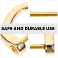 thumbnail image 3 of Greenadscape 10Ud Anillos En D Dorados Para Accesorios De Bolsas Soporte Para Llaveros Y Hebillas, 3 of 8