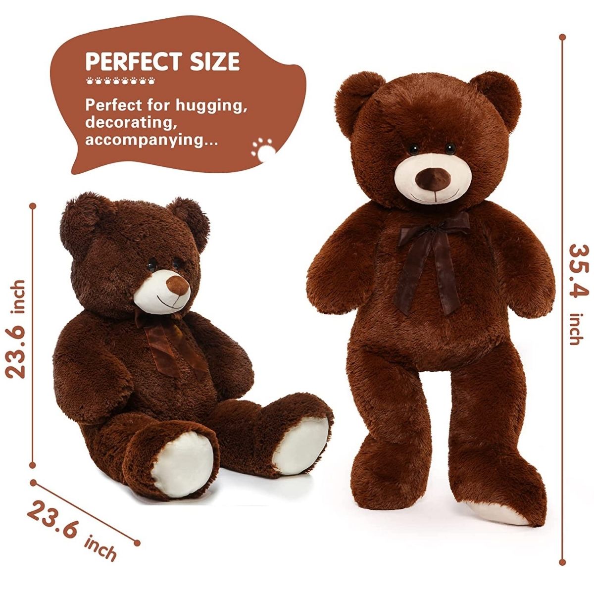 MaoGoLan 35.4-Inch Giant Teddy Bear Plush Toy photo 7