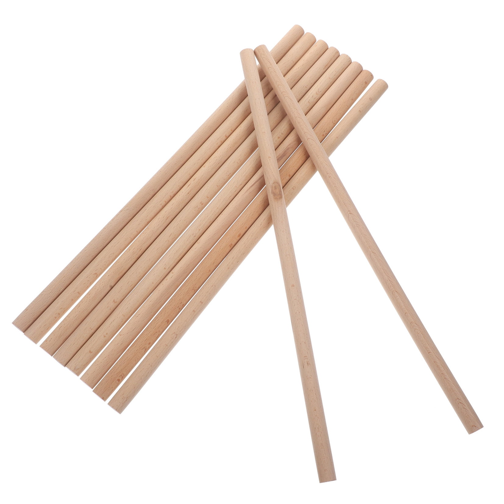 Luxshiny 10Pcs Wooden Stick Khaki Beech Wood for Crafting Educational Activities