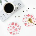 thumbnail image 5 of Disketp Pink Hearts Funny Coasters,4 Pcs Leather Coasters With Holder, Perfect Housewarming Hostess Gifts,Protect Furniture From Water Marks Scratch And Damage, 5 of 9