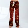 thumbnail image 6 of Women's Casual Fashion Christmas Pajama Pants, Long Sleepwear Trousers for Sports and Home Use, Comfortable and Soft Material for Nightwear and Lounging,Wine,M, 6 of 6