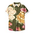 thumbnail image 5 of Camisas de Mujer Casual Impreso Cuello Botón Arriba Blusa de Manga Corta, Botón Arriba Camisa Mujeres, 5 of 5
