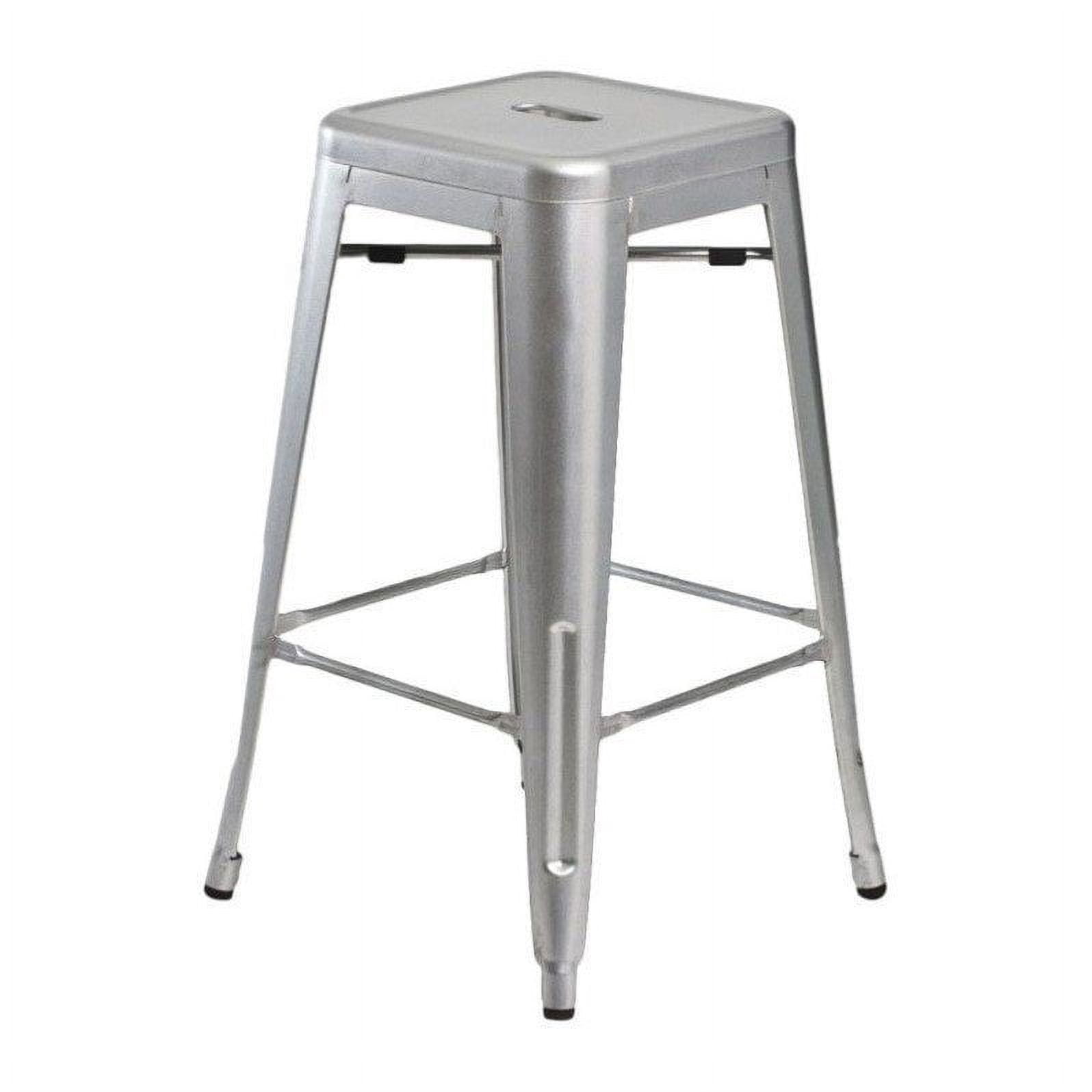 AEON Furniture Galaxy 26.5" Counter Stool in Silver (Set of 2)