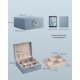 thumbnail image 5 of SONGMICS Caja Joyero, Estuche de Joyas con 2 Capas, con Asa, Bandeja Flexible, 20.5 x 24 x 11 cm, Azul Nublado, 5 of 6