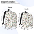 thumbnail image 4 of Balery Pretty Floral With Leaves Vintage Canvas Backpack for Men and Women - Large Capacity, Durable Travel Laptop Bag for School, Work, Hiking, and Outdoor Activities, 4 of 7