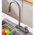 thumbnail image 4 of Kitchen faucets with Pull Down Sprayer with Waterfall Shower Stainless Steel Single Hole Hot and Cold Water Swivel Pull Down Kitchen Faucet-Grey, 4 of 7