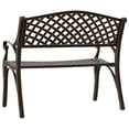 thumbnail image 5 of vidaXL Outdoor Patio Bench Outdoor Garden Bench for Backyard Cast Aluminum, 5 of 6
