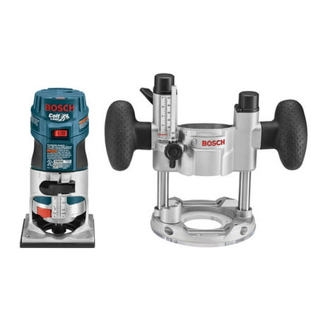 Bosch PR20EVSPK Colt Palm Grip 5.6 Amp 1 HP Variable-Speed Combination Plunge and Fixed-Base Router Kit