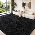 thumbnail image 7 of Pentantan 9ft x 12ft Shag Area Rugs, Fluffy Rug for Living Room Bedroom, Soft Plush Pile Indoor Carpet, Black, 7 of 7