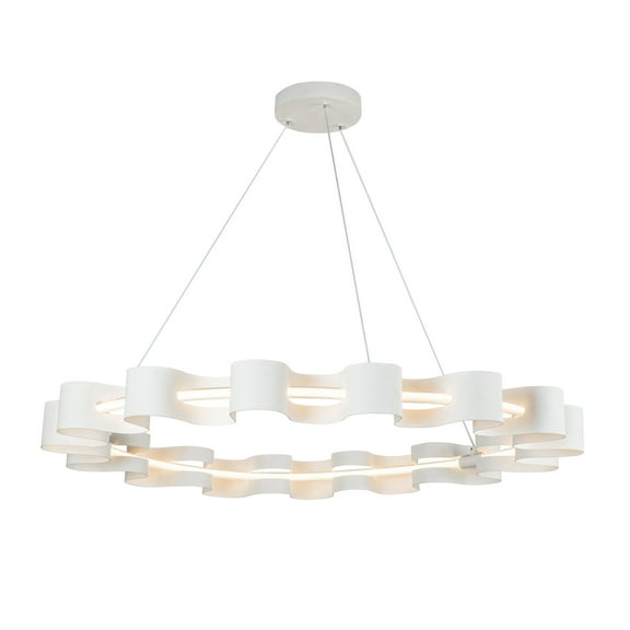 Kuzco Lighting Ch18035 Nami 35" Wide Abstract Ring Chandelier - Off White