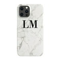 thumbnail image 1 of Personalised White Calacatta Marble Initials iPhone 16 Pro Case,iPhone 15 Pro Max, 1 of 4