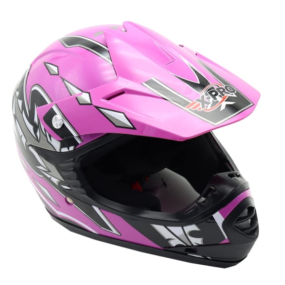 X-Pro DOT Approved Youth Motocross Off-Road Helmet (KY-Pink, M)