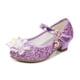 thumbnail image 1 of Zapatos de princesa para niñas, zapatos de tacón alto para primavera para niños, zapatos de escenario, zapatos grandes de cuero con cristales para niños, zapatos de una sola capa, 1 of 5