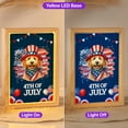 thumbnail image 2 of Patriotic Goldendoodle Celebrates 4th of July Acrylic Plaque with Wood Photo Frame Box Doodle Dog Lover Gifts Idea Light Box - 02009, 2 of 5