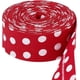thumbnail image 1 of Cinta al bies de 10 m (10,9 yardas/10 m) de un solo pliegue, cintas rojas con lunares blancos, cinta de poliéster de 30 mm (1,18") de un solo pliegue, 1 of 9