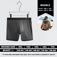 thumbnail image 3 of BRISIRA Mens Big and Tall Bamboo Boxer Briefs, 4-Pack Moisture Wicking Underwear 3XL Black Gray, 3 of 3