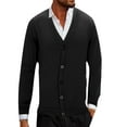 thumbnail image 2 of Men's Autumn And Winter Solid Color Button Casual Loose Knit Cardigan, 2 of 7