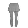 thumbnail image 6 of Feancey Yoga Skirted Leggings for Women Crossover Elastic Waist Capri Leggings with Skirts Tummy Control Workout Skorts Comfy Dance Legging Gray XXL, 6 of 7