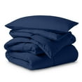 thumbnail image 7 of Ivy Union Comforter Set - Box Stitch - Easy Care Ultra-Soft Microfiber - All Season Warmth - Bedding Comforter - Twin/Twin XL - Dark Blue, 7 of 7