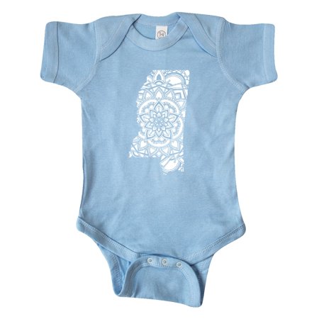 

Inktastic Mississippi Silhouette Mandala Gift Baby Boy or Baby Girl Bodysuit