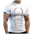 thumbnail image 1 of Men's Short-Sleeved Tight-Fitting Breathable Quick-Drying Clothes Fitness Sports Training Clothes Men's T-ShirtsXL, 1 of 4